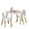 Petite table enfants 2 chaises bois arc en ciel Zeller
