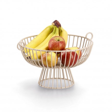 corbeille a fruits design metal beige zeller