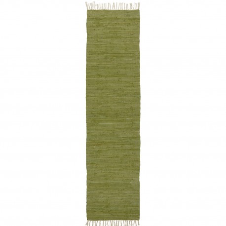 tapis long couloir coton uni vert ib laursen