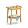 Tabouret avec rangement bois bambou Zeller