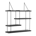 etagere murale design graphique noire bois bloomingville lewis