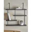 etagere murale design graphique noire bois bloomingville lewis