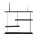 etagere murale design graphique noire bois bloomingville lewis
