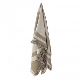 plaid chic beige coton recycle bloomingville orinoco