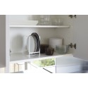 range assiette vertical etagere metal blanc yamazaki