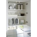range assiette vertical etagere metal blanc yamazaki