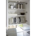 range assiette vertical etagere metal blanc yamazaki