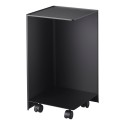 meuble a roulette rangement wc metal noir yamazaki tower