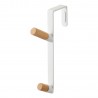 portemanteau sur porte double crochet bois yamazaki tower