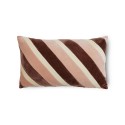 coussin de salon chic raye velours rose nude marron hk living