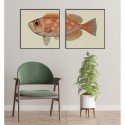 affiche tete de poisson orange the dybdalhl spotted orange fich head