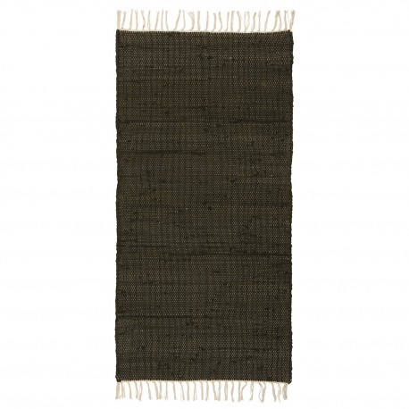 tapis de chambre noir uni coton ib laursen