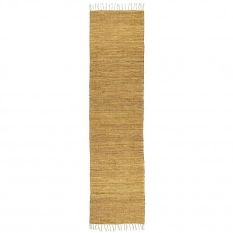 tapis long couloir jaune moutarde uni coton ib laursen