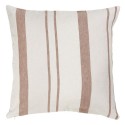 grande housse coussin lin naturel blanc marron rayures in laursen
