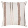 grande housse coussin lin naturel blanc marron rayures in laursen