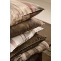 grande housse coussin lin naturel blanc marron rayures in laursen