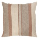 grand coussin lin naturel marron rouille rayures ib laursen