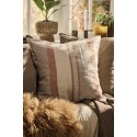 grand coussin lin naturel marron rouille rayures ib laursen