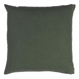 grand coussin carre lin vert fonce ib laursen