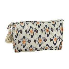 pochette de toilette coton pique vert orange madam stoltz