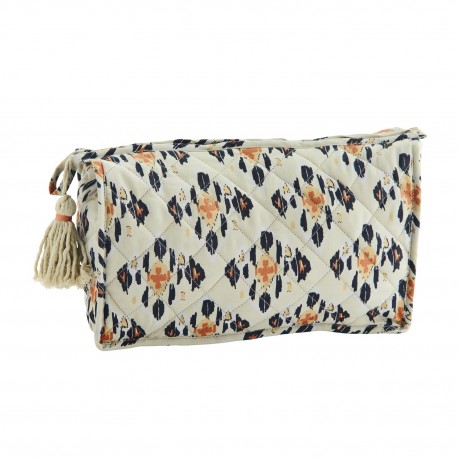 pochette de toilette coton pique vert orange madam stoltz