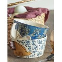 tasse mug decore avec colombe gres bleu bloomingville hezha