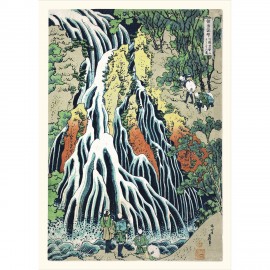poster japonais cascade the dybdahl waterfall