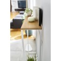 Table console ultra fine métal bois Yamazaki Tower