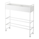 etagere a chaussures design blanc metal roulettes yamazaki tower