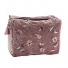 trousse de toilette cosy velours fleuri rose madam stoltz