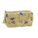 trousse a maquillage velours brode jaune madam stoltz