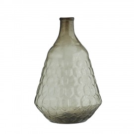 vase verre recycle vintage gris fume madam stoltz