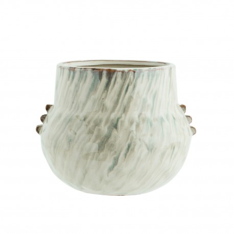 cache pot elegant chic blanc vert clair gres madam stoltz
