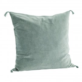 grand coussin velours vert d eau menthe madam stoltz