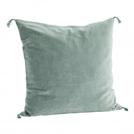 grand coussin velours vert d eau menthe madam stoltz