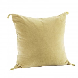 grande housse coussin velours jaune ble madam stoltz