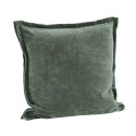 housse de coussin velours vert fonce uni madam stoltz