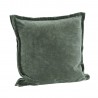 housse de coussin velours vert fonce uni madam stoltz