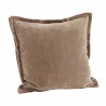 housse de coussin marron clair uni velours madam stoltz