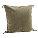 grand coussin velours vert olive uni madam stoltz