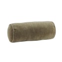 madam stoltz petit coussin traversin salon velours beige