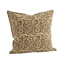 grande housse de coussin imprime floral beige orange madam stoltz
