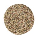 coussin de chaise rond motif floral orange rouge madam stoltz