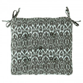 coussin de chaise vert menthe coton tisse ikat ethnique madam stoltz