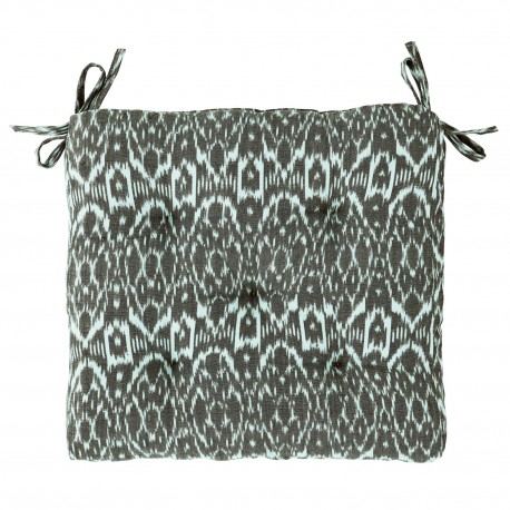 coussin de chaise vert menthe coton tisse ikat ethnique madam stoltz