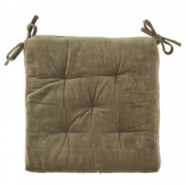 Galette de chaise velours Madam Stoltz