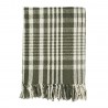 plaid coton recycle vert carreaux franges madam stoltz