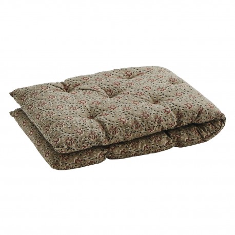 matelas de banc assise imprime petites fleurs beige grege madam stoltz