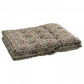 grand matelas de sol banquette imprime floral rouge coton madam stoltz