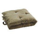 matelas des sol assise velours vert olive uni madam stoltz